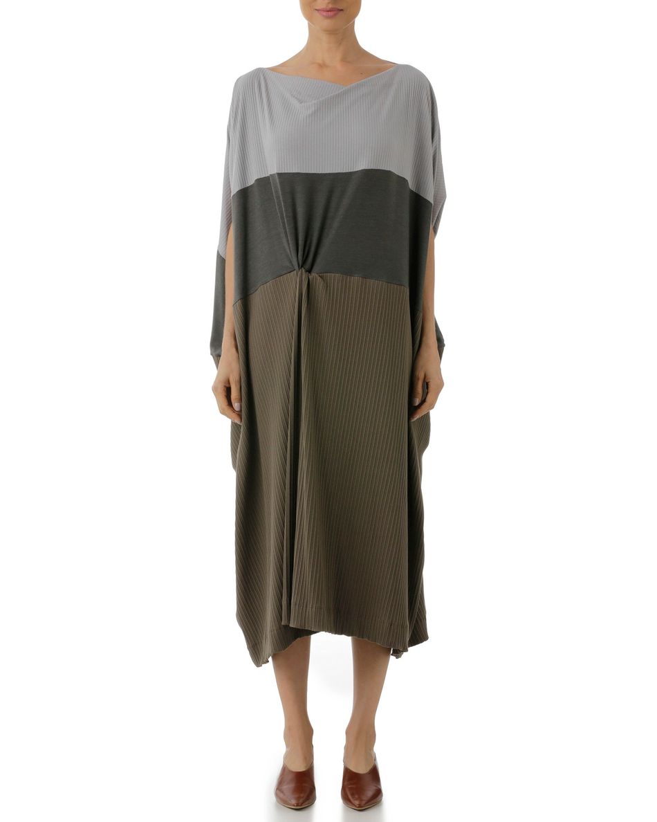 Vestido Tricolor Upcycling Cinza