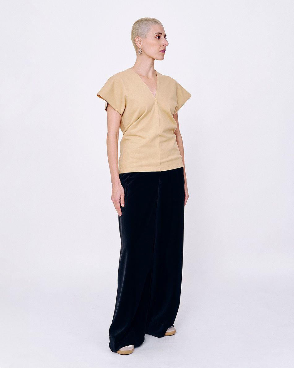 Blusa Retângulos Areia