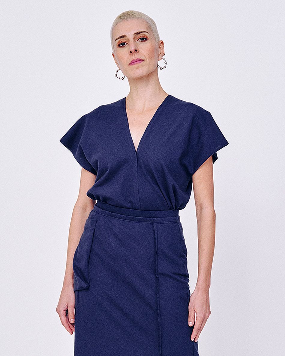 Blusa Retângulos Marinho