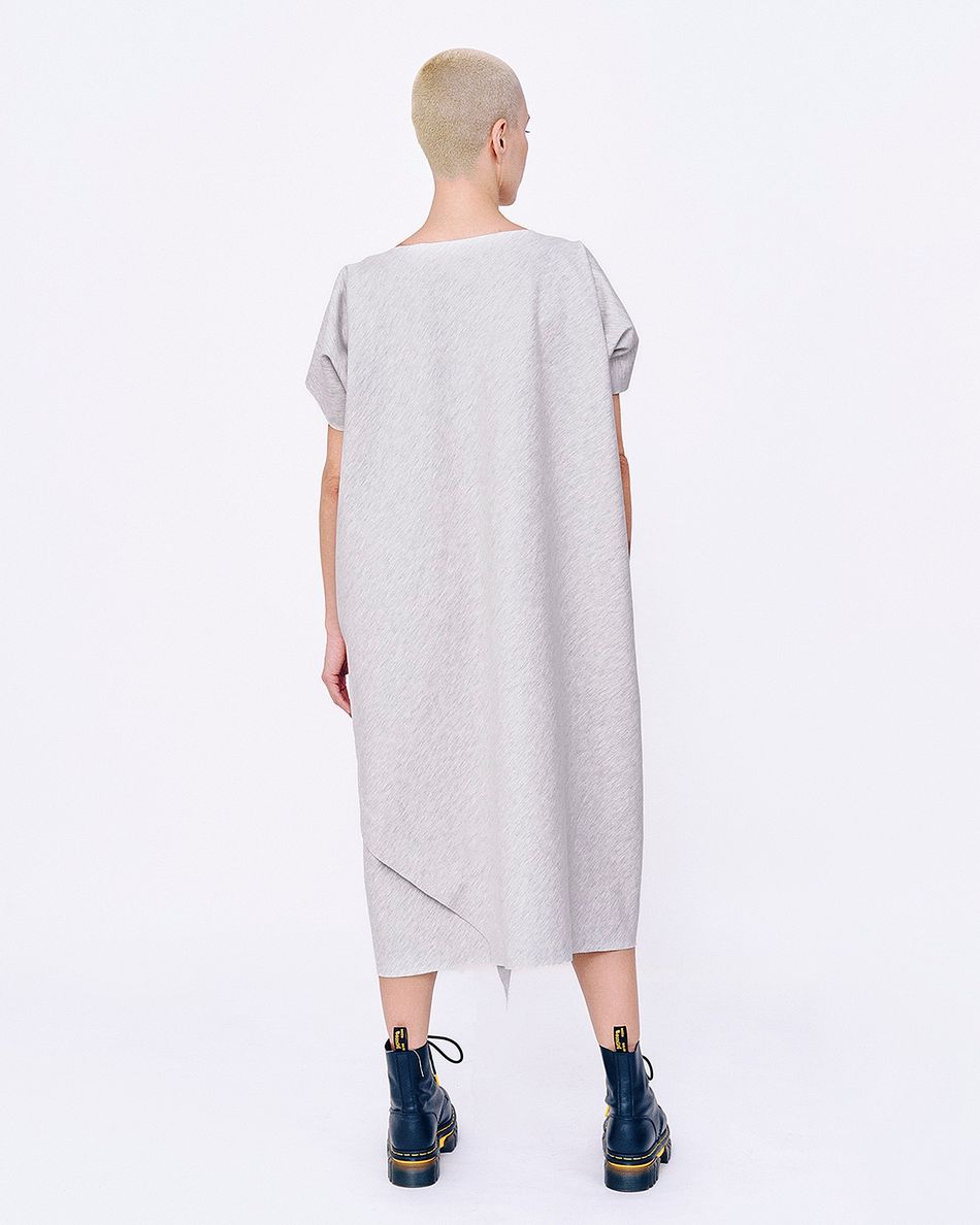 Vestido Envelope Costura Para Fora Mescla