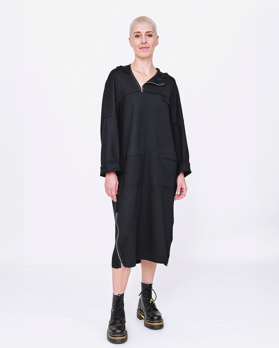Vestido Zíper à fio Preto