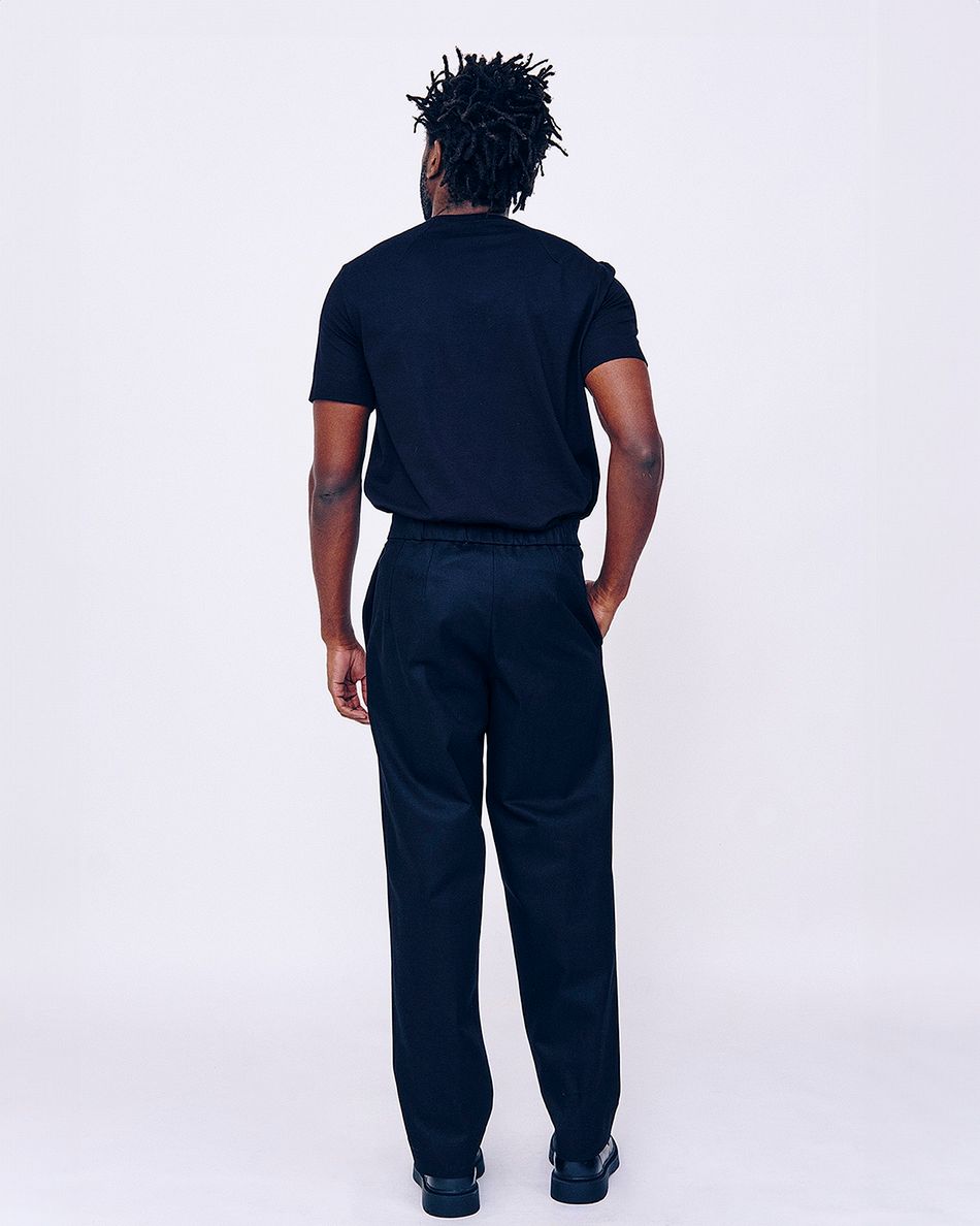 Calça Costura Vinco Nando Preto