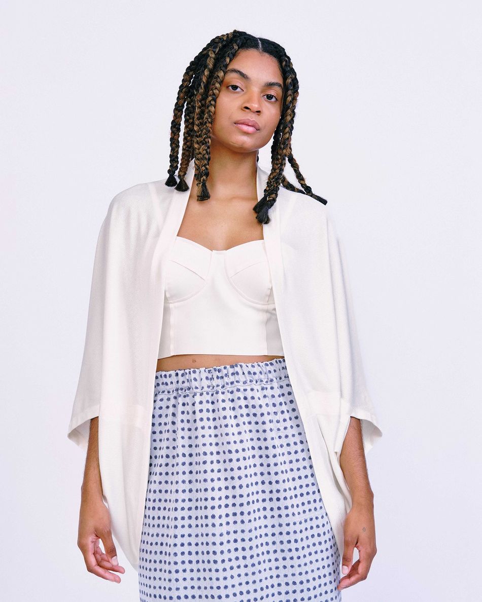 Casaco Quadrado Off White