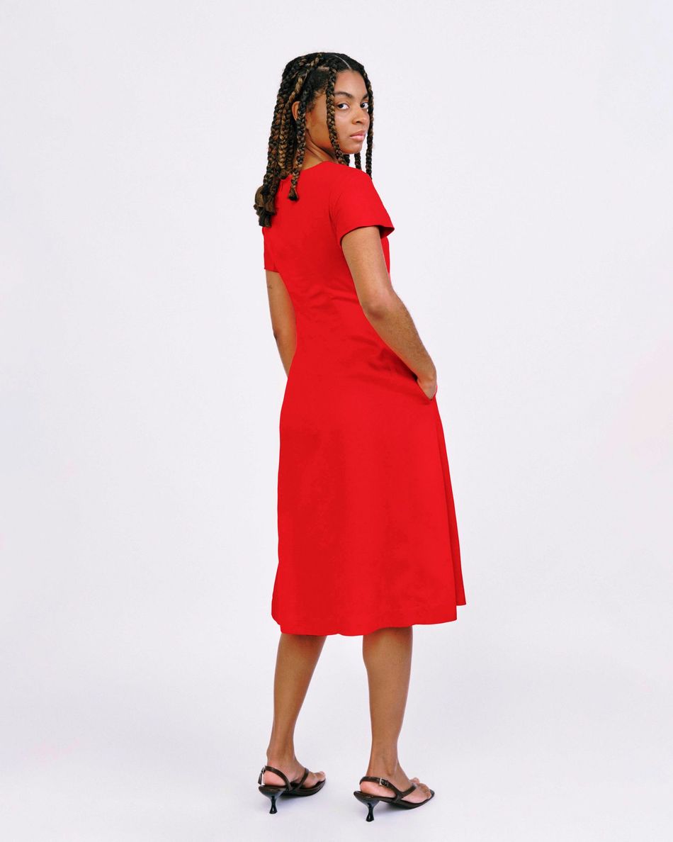 Vestido Torção Vermelho