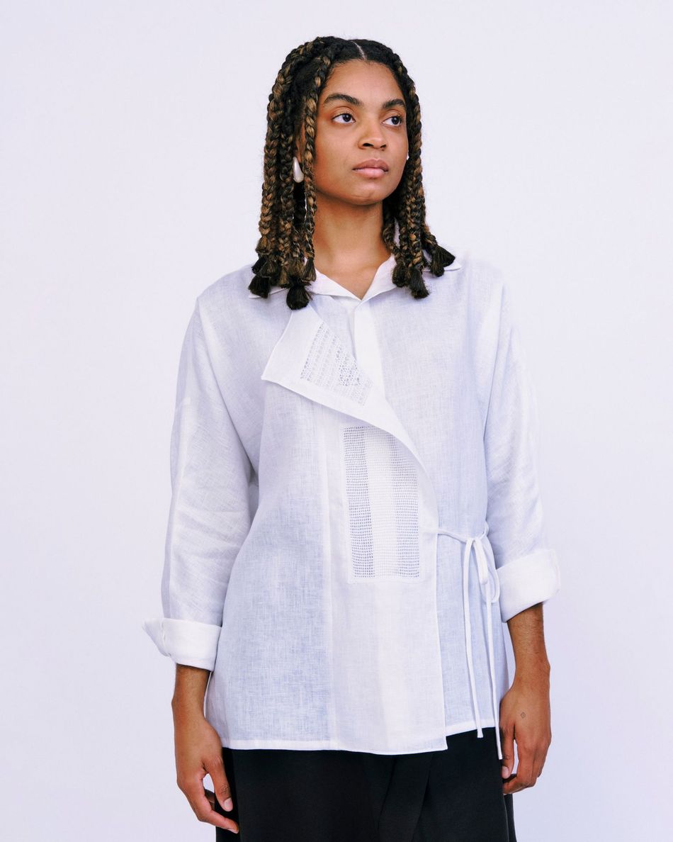 Camisa Renda Aba Branco