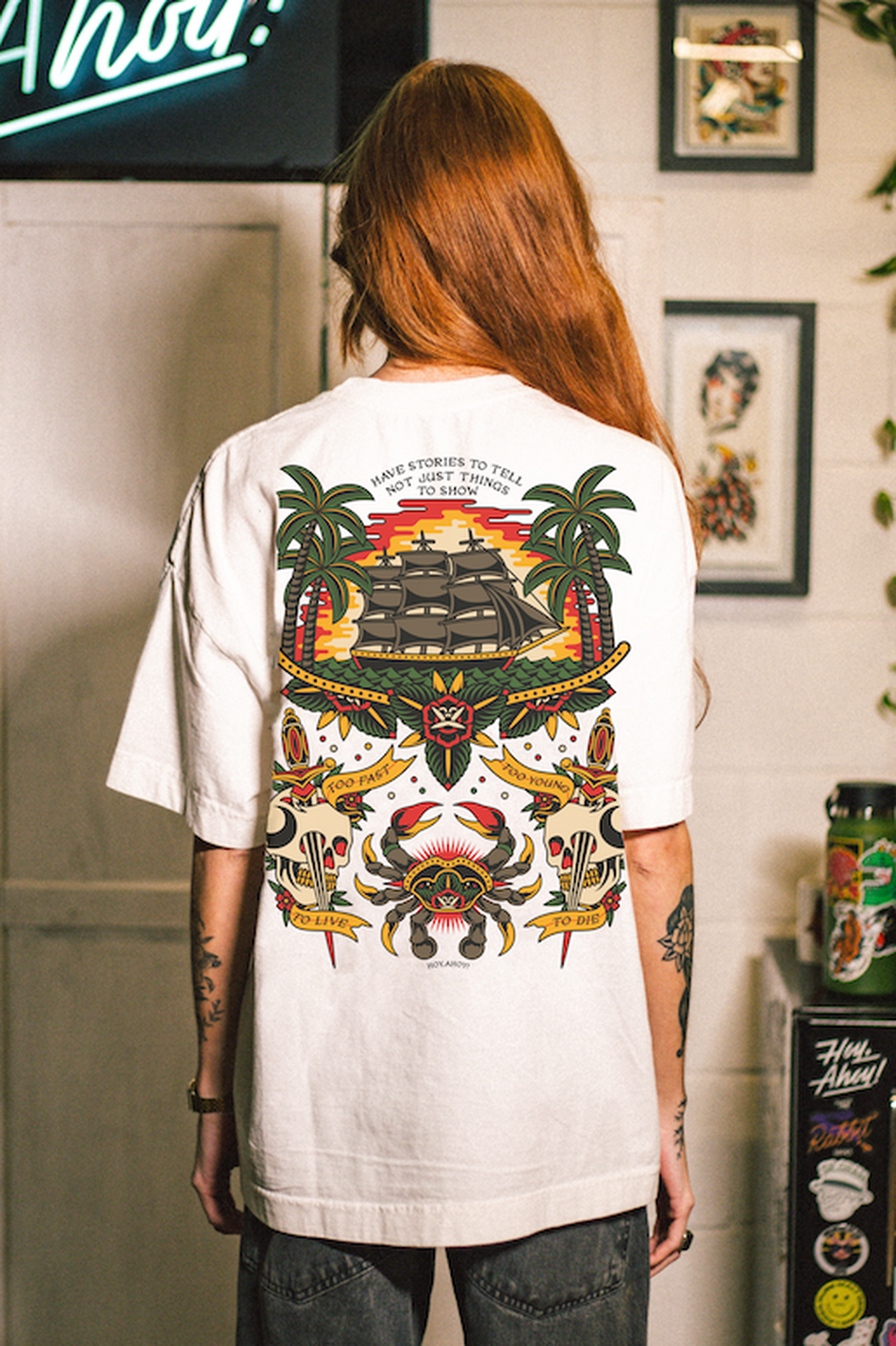 CAMISETA OVERSIZED EXTREMA - NAVY OLDSCHOOL