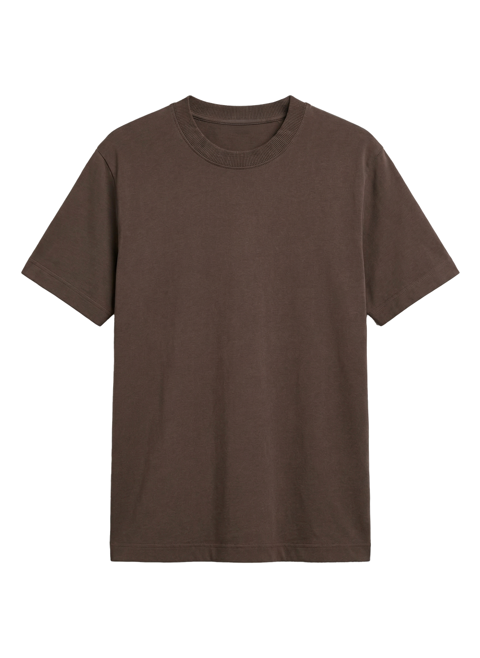 CAMISETA BÁSICA TUBULAR - CHOCOLATE