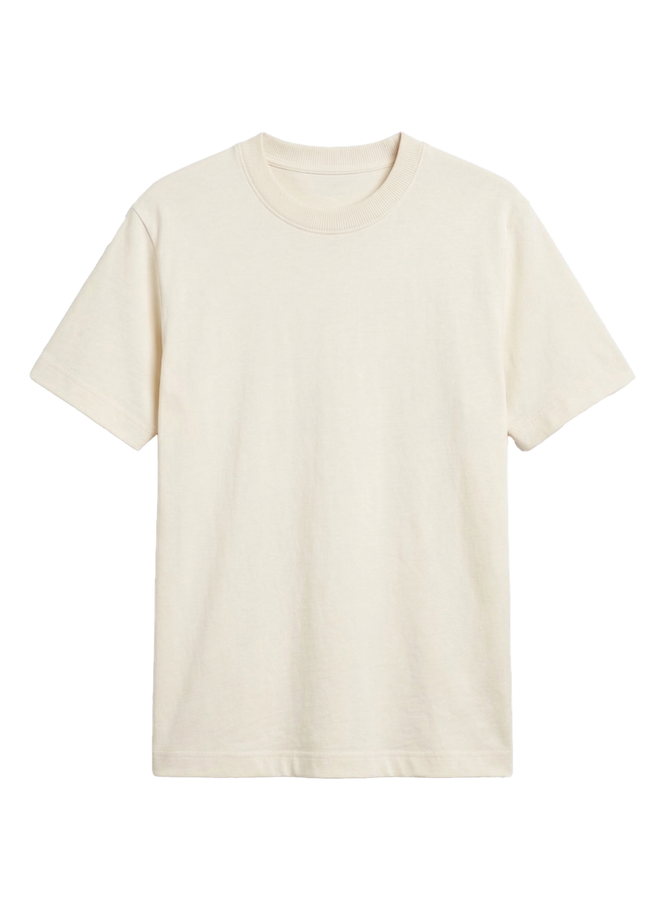 CAMISETA BÁSICA TUBULAR - OFF WHITE