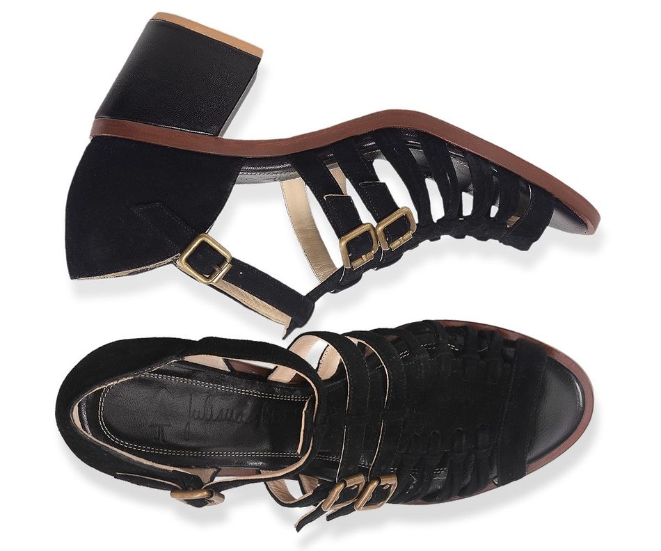 Sandália Alta Cora - Preto  | salto medio 5.5cm