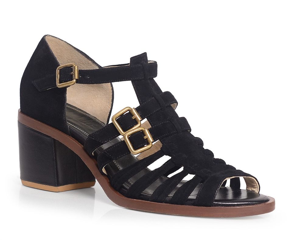 Sandália Alta Cora - Preto  | salto medio 5.5cm