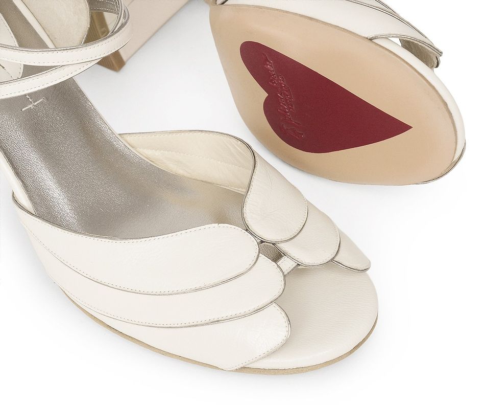 Sandália Asas - Off-White | salto grosso 6.5cm