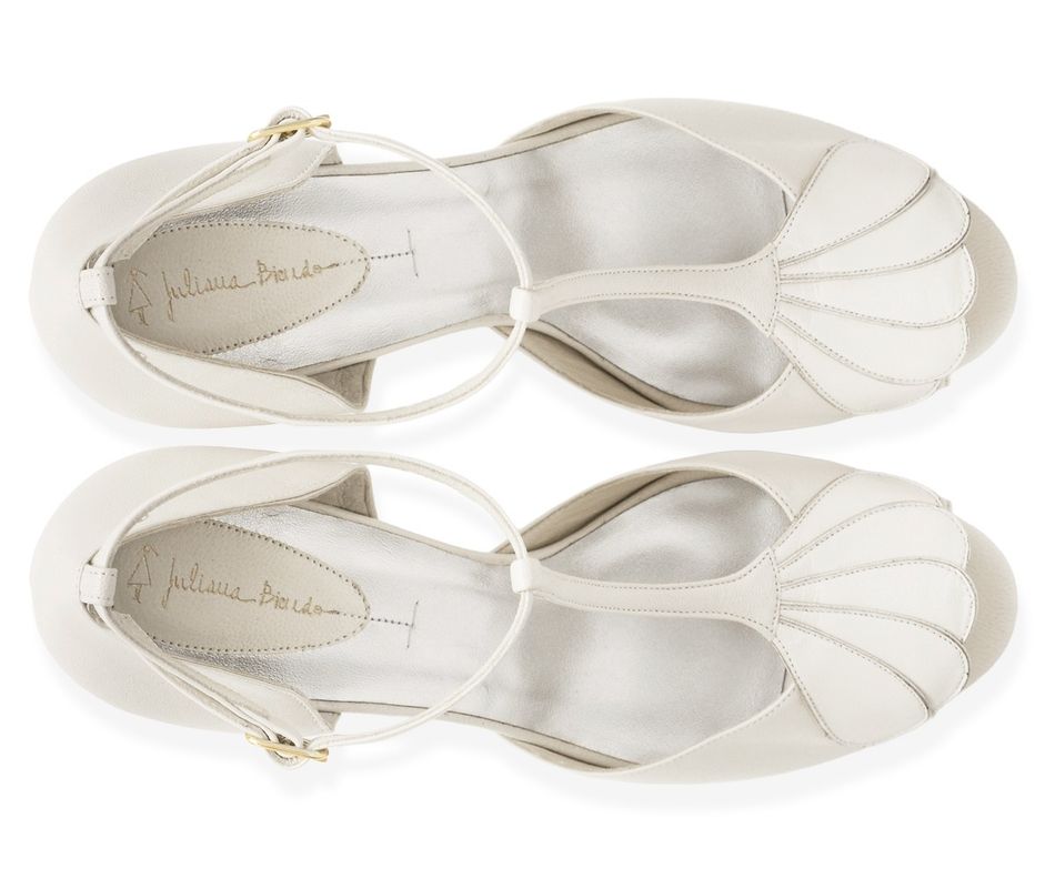 Sandália Pétalas - Aveia + Off-White | salto grosso 6.5cm