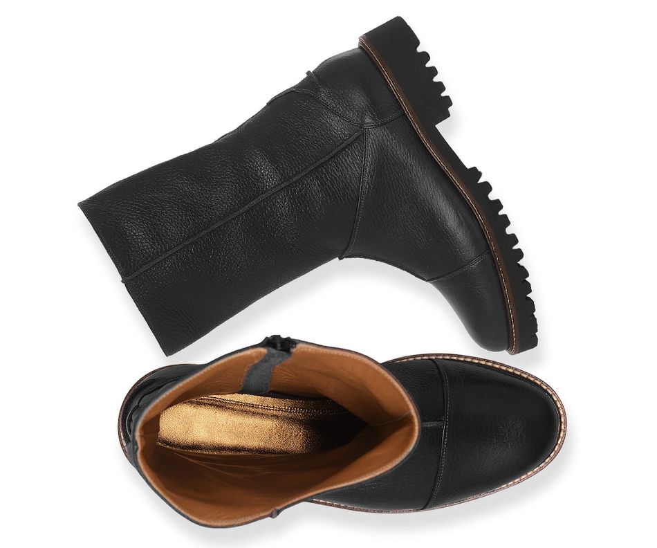 Bota Nise - Preto | salto baixo 2cm