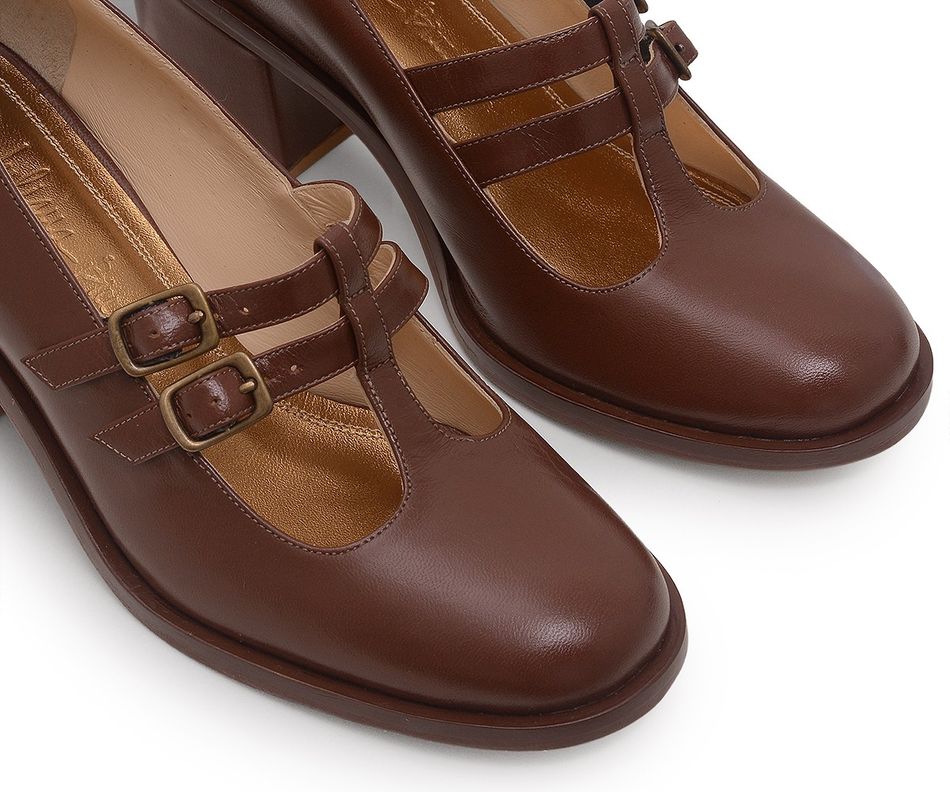 Scarpin Julia - Café | salto medio 5.5cm