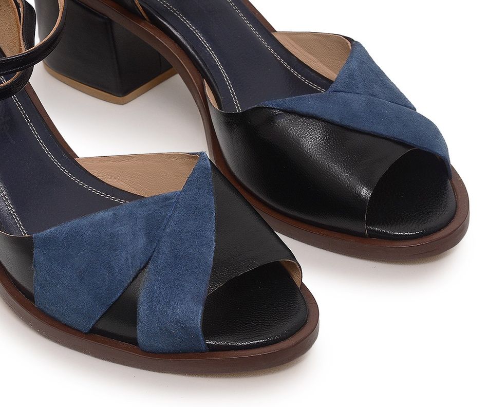 Sandália Dora - Preto | salto médio 5cm