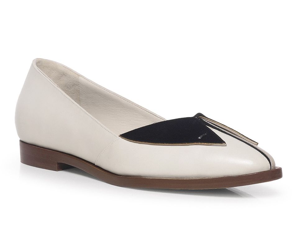 Sapatilha Dora -  Off White | salto baixo 2.0cm