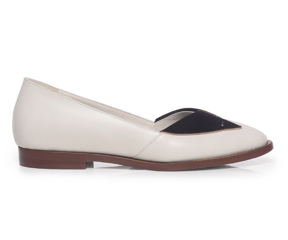 Sapatilha Dora -  Off White | salto baixo 2.0cm