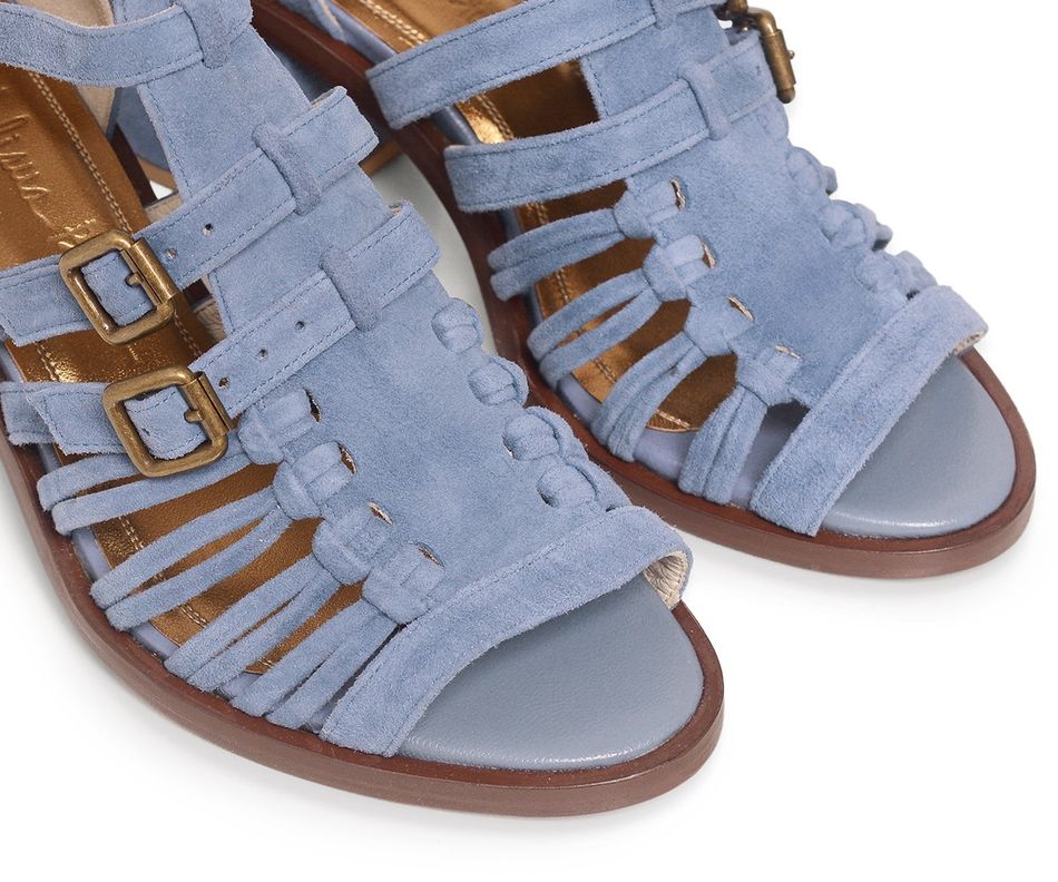 Sandália Alta Cora - Jeans  | salto medio 5.5cm