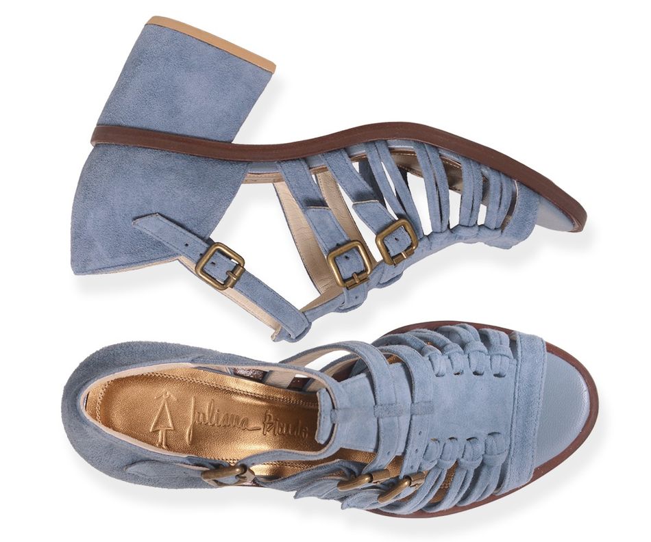 Sandália Alta Cora - Jeans  | salto medio 5.5cm