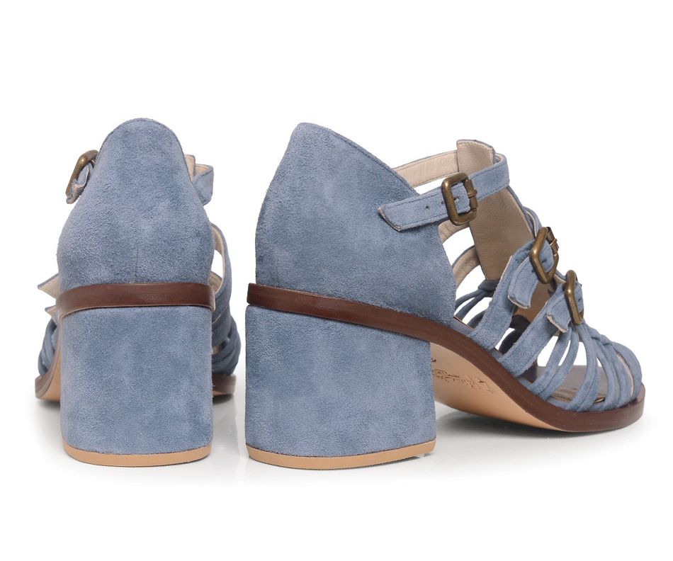Sandália Alta Cora - Jeans  | salto medio 5.5cm