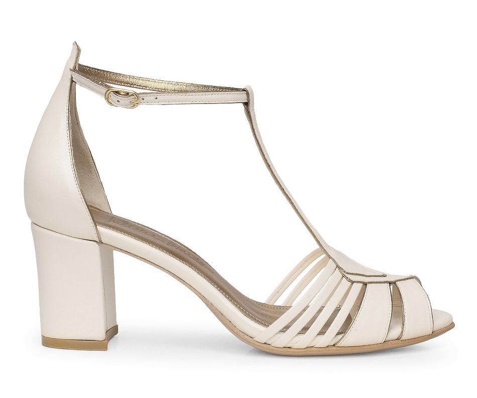 Sandália Ceci - Off-White | salto medio 6.5cm