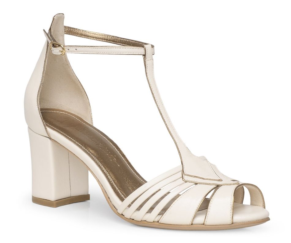 Sandália Ceci - Off-White | salto medio 6.5cm
