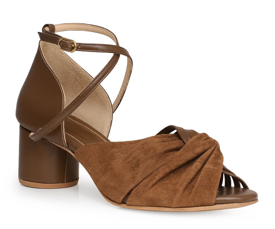 Sandália Alta Encontro - Fendi  | salto cilíndro 5cm