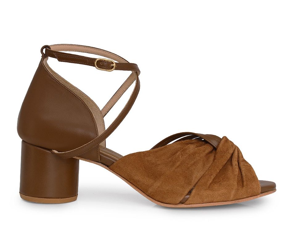 Sandália Alta Encontro - Fendi  | salto cilíndro 5cm