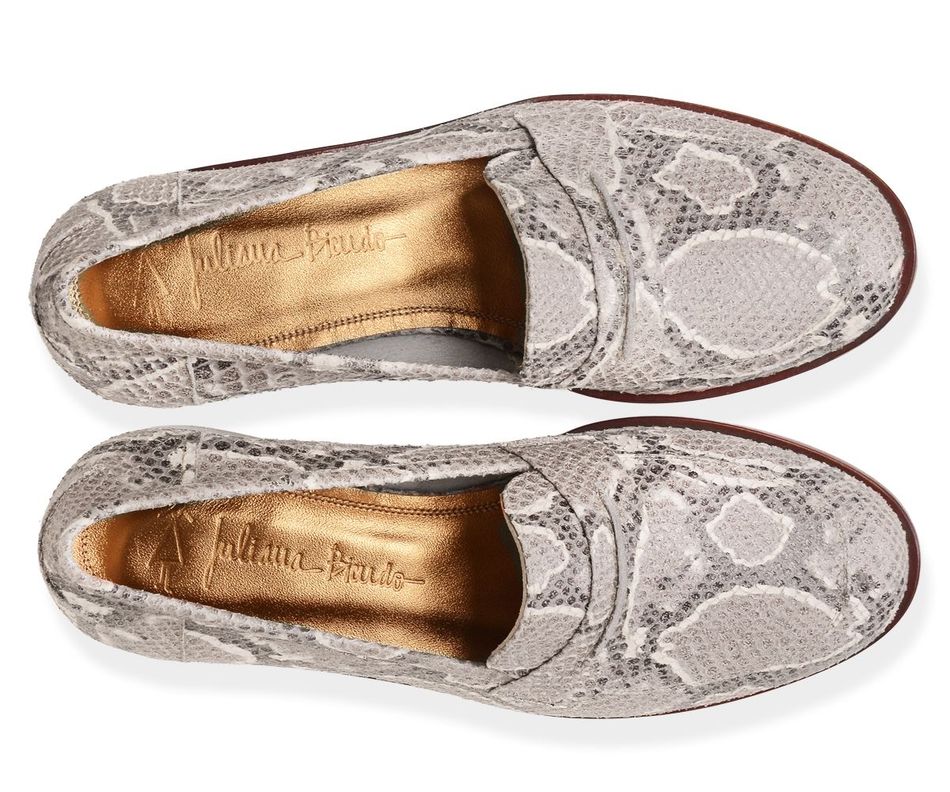 Mocassim Julie | Cobra Cinza