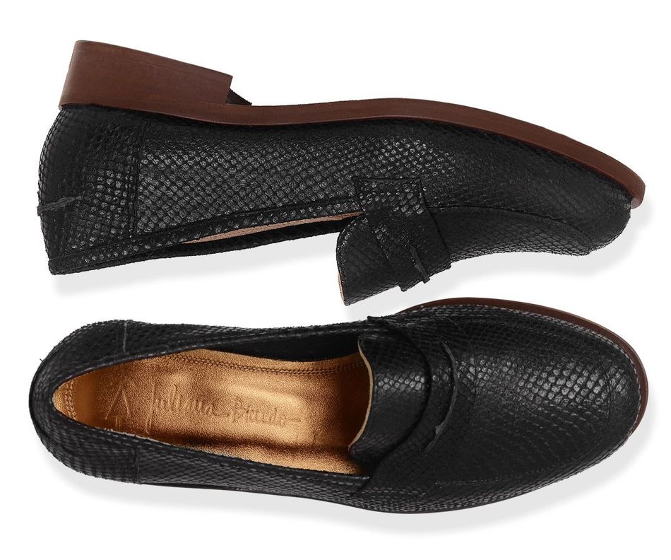 Mocassim Julie | Cobra Preto