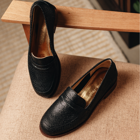 Mocassim Julie | Cobra Preto