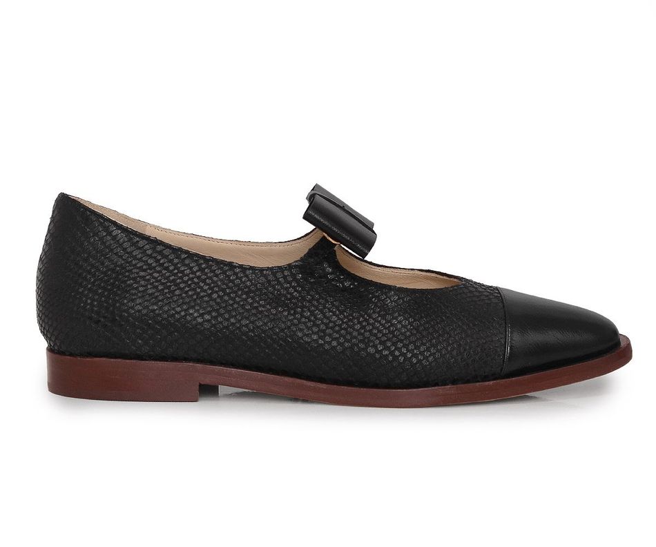 Sapatilha Tie -  Cobra Preto | salto baixo 2.0cm