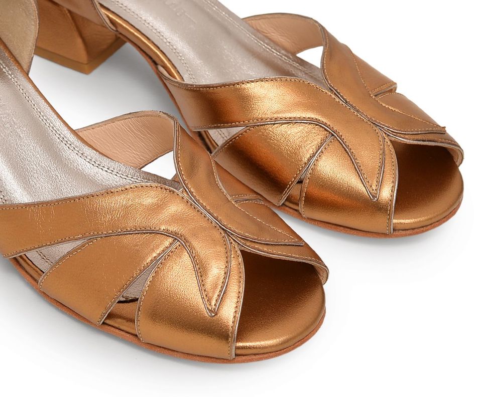 Teresa - Ouro Velho | salto grosso 4.5cm
