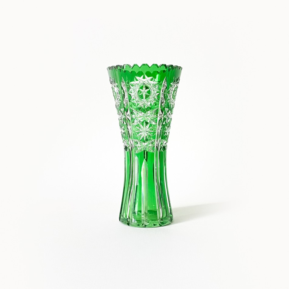 VASO DE CRISTAL VERDE - BOHEMIA