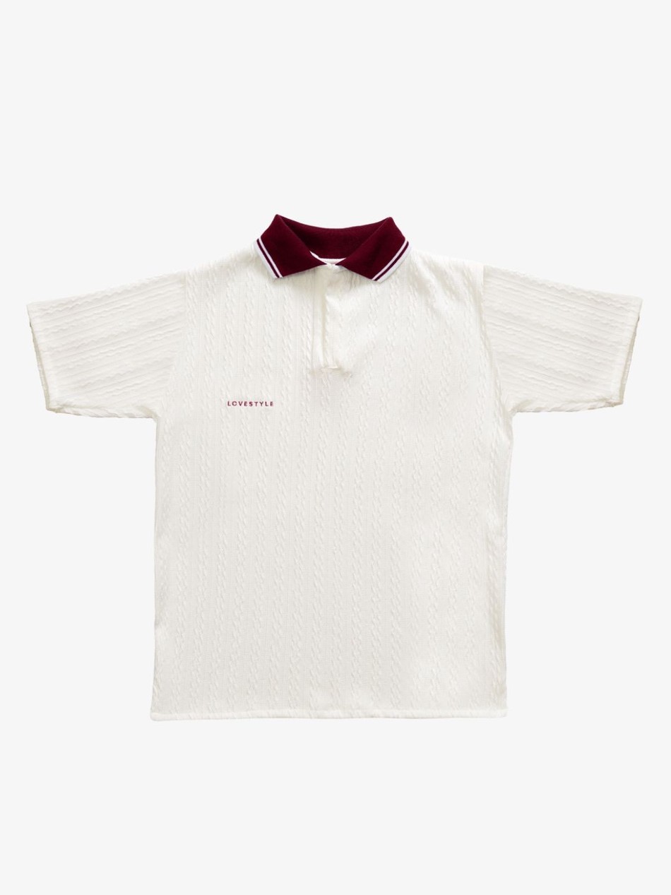 polo tricot bordo