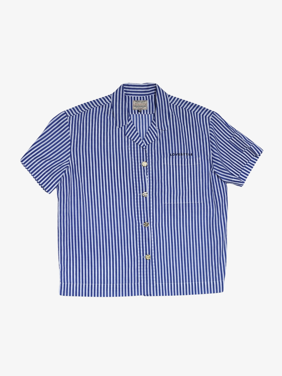 camisa boxy listrada