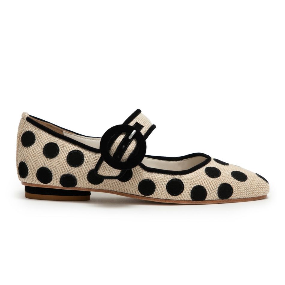 BALLERINE  POA RAFIA PRETA COM OFF