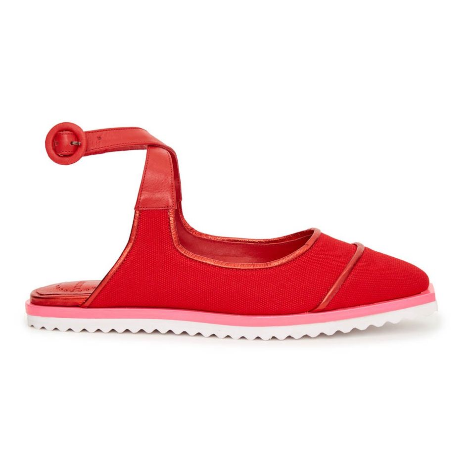 BABOUCHE NEON LONA VERMELHO