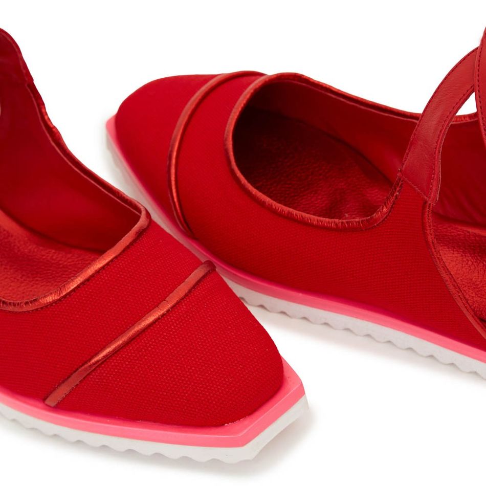 BABOUCHE NEON LONA VERMELHO