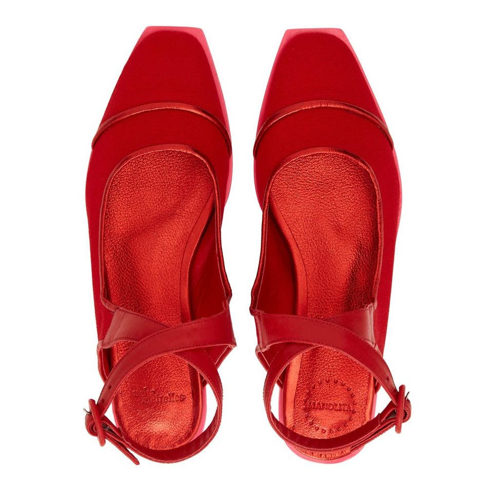 BABOUCHE NEON LONA VERMELHO