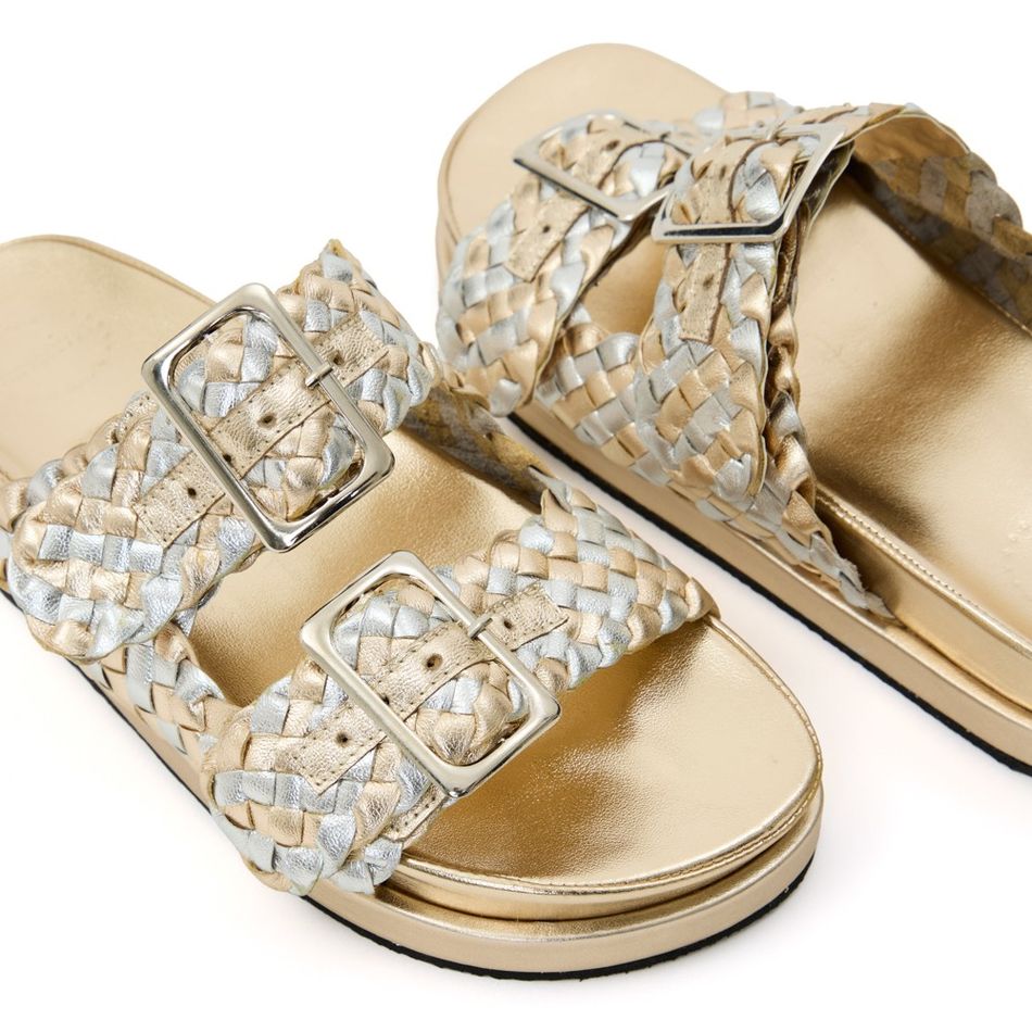 BIRKEN TRESSE  CHAMPAGNE COM PRATA