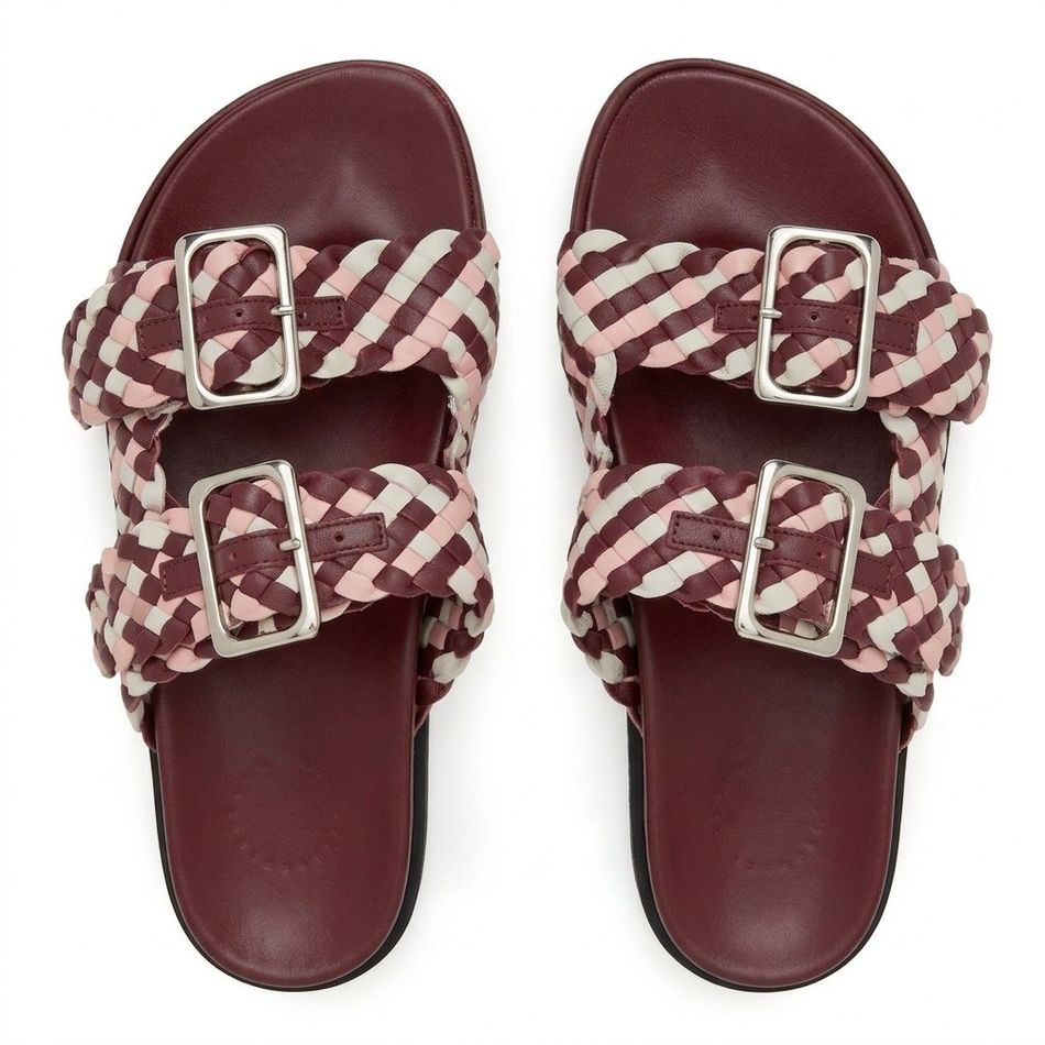 BIRKEN TRESSÊ OFF/ROSA/BORDÔ 