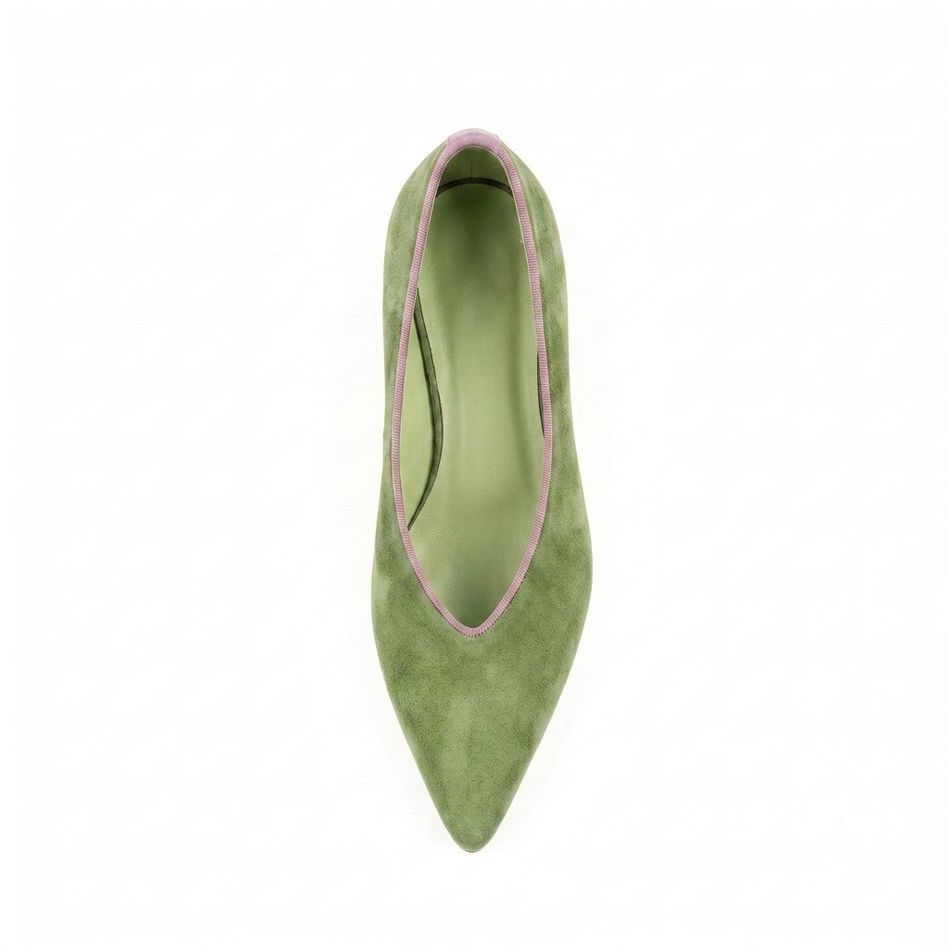 SAPATILHA GLORINHA VERDE COM VIOLETA