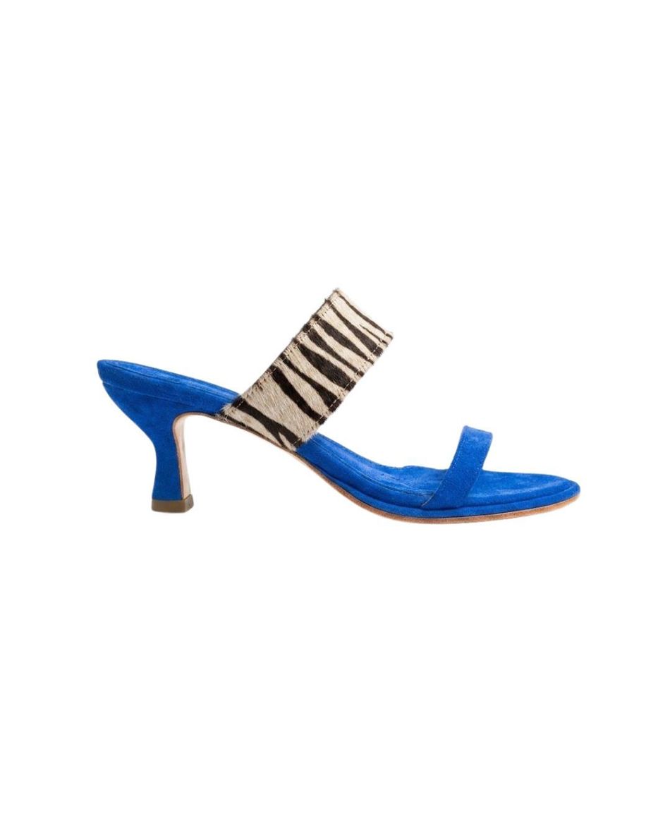 SANDÁLIA LISA AZUL COM ZEBRA