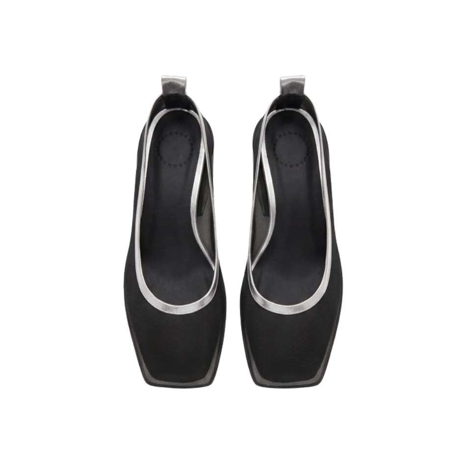 SCARPIN SISSI PRETO COM PRATA