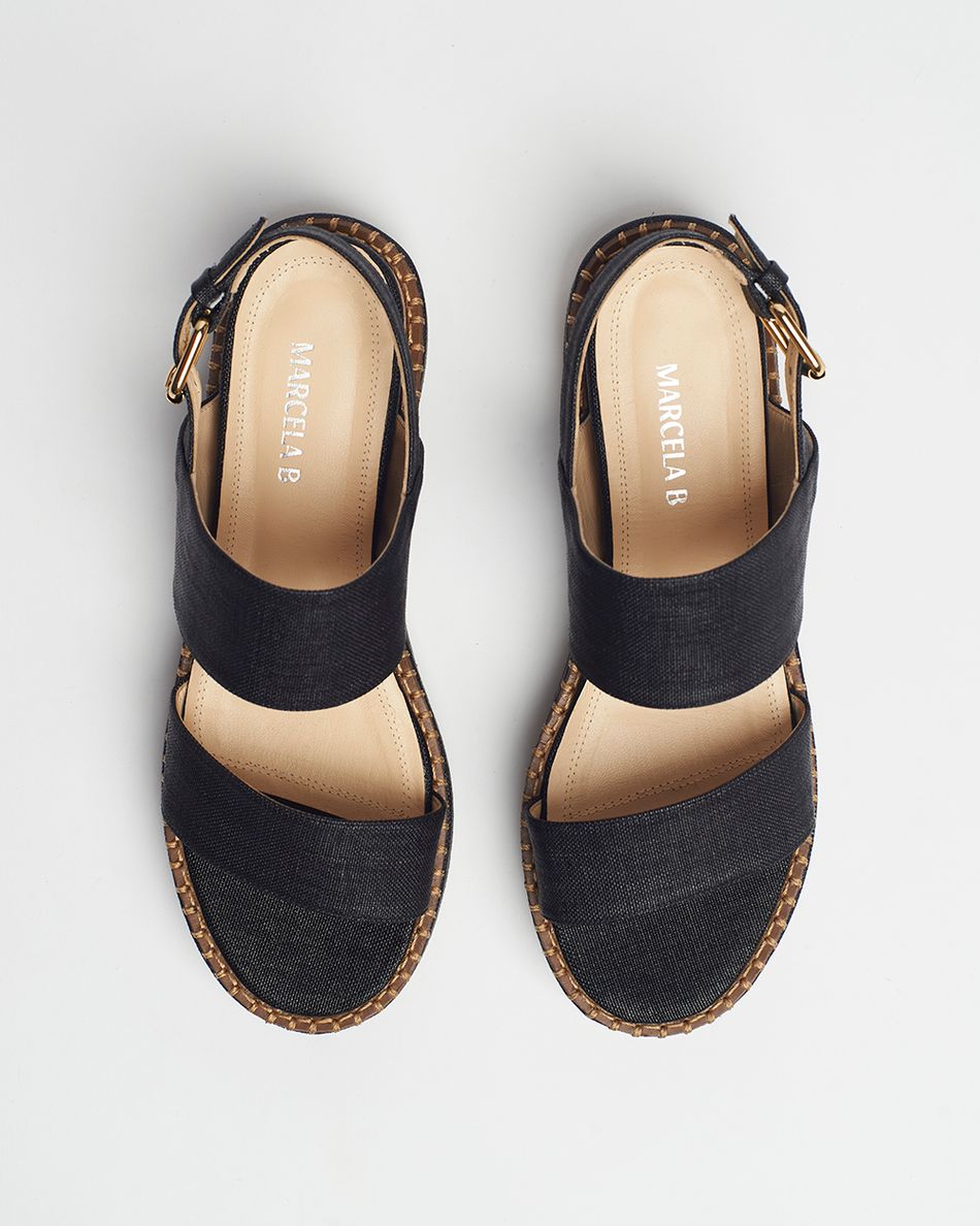 Flatform Julia Palha Preta
