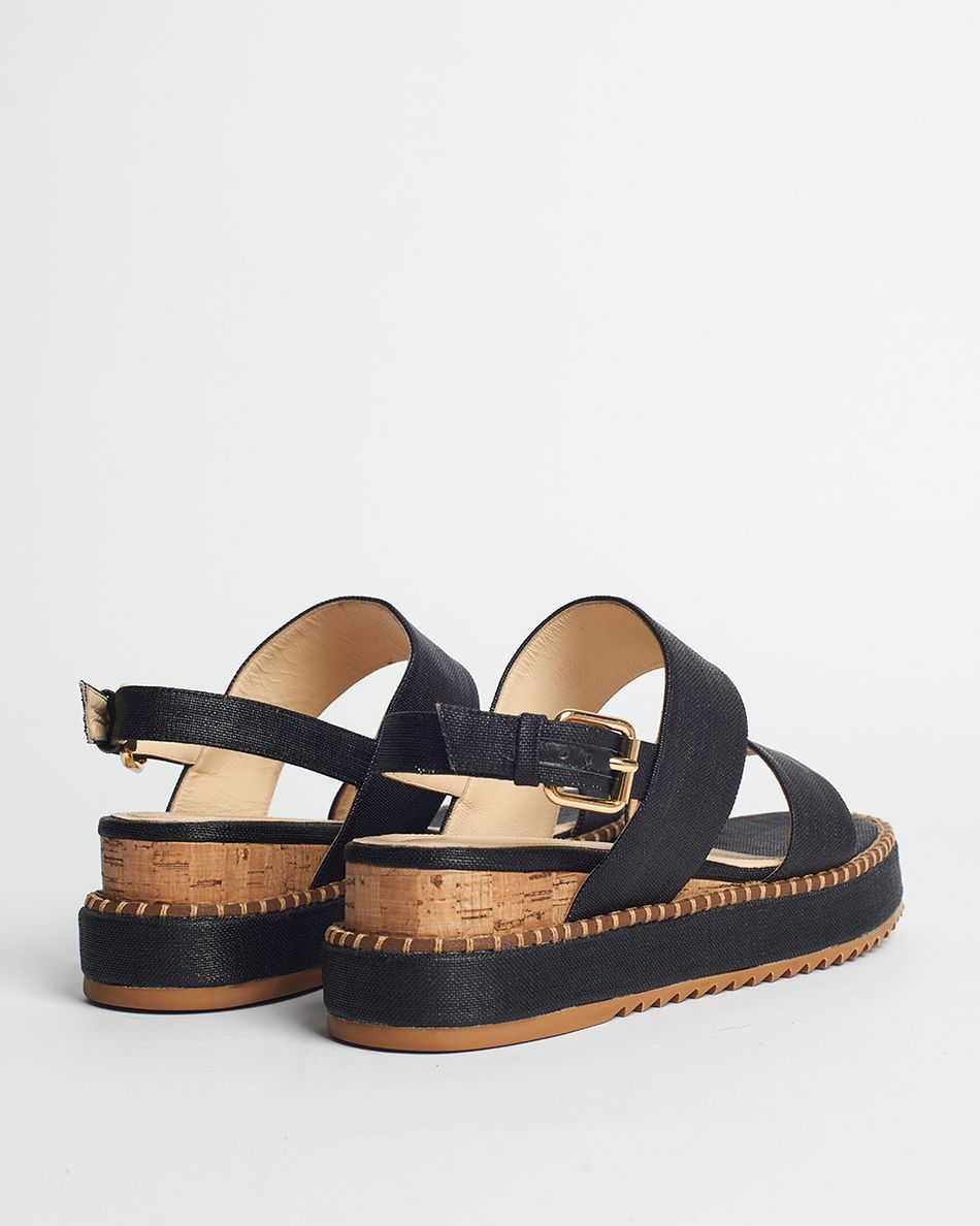 Flatform Julia Palha Preta