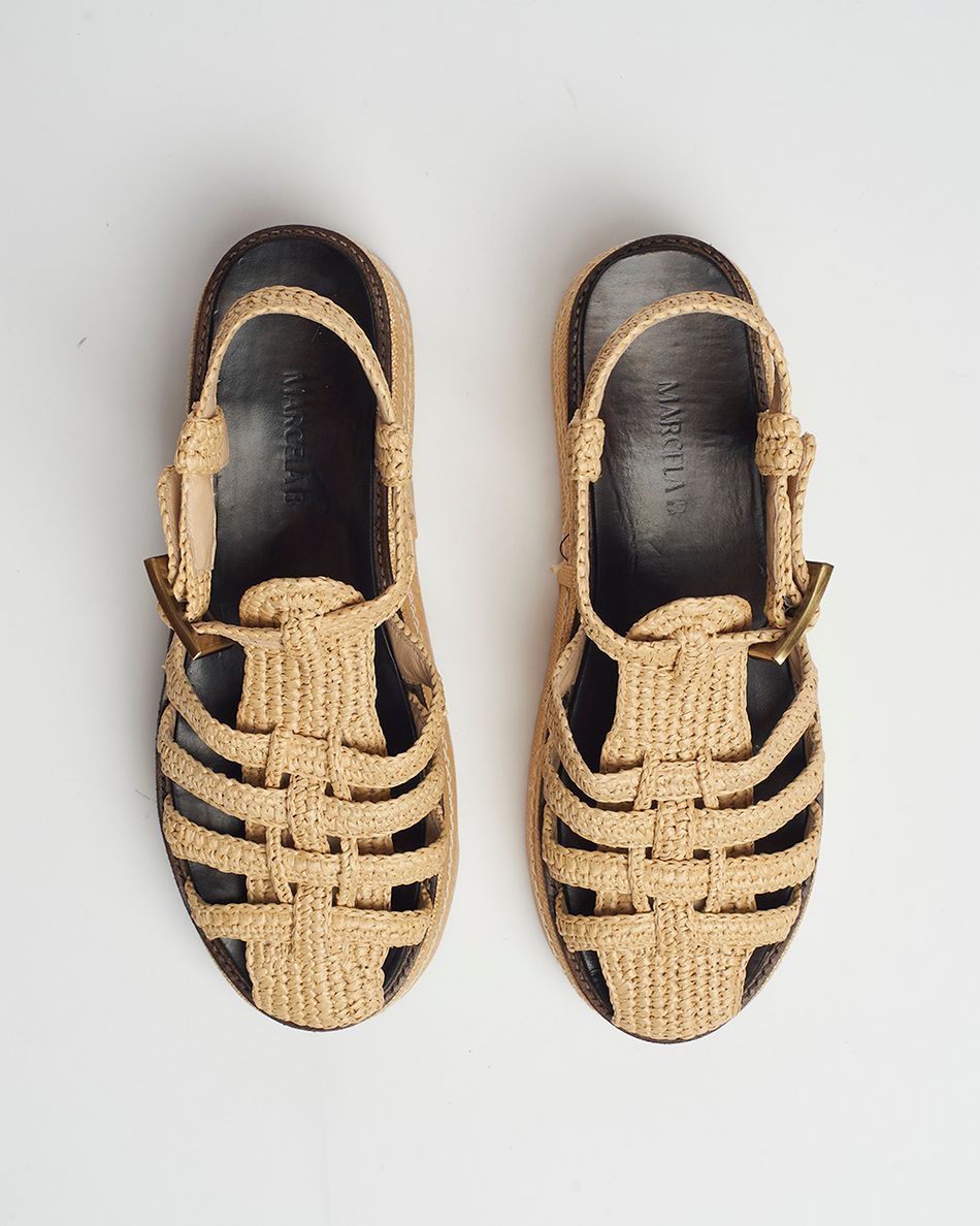 Flatform Lulu Croche Bege