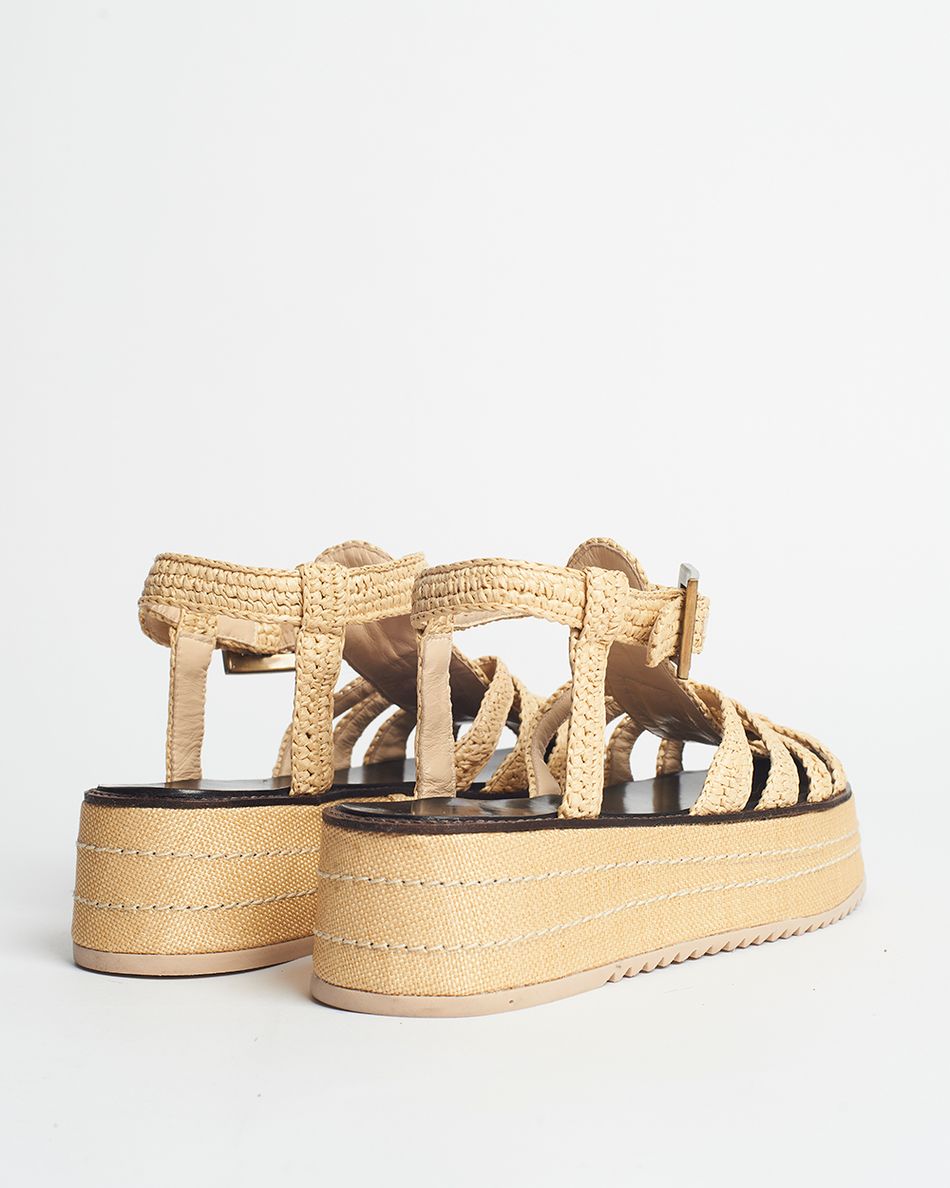 Flatform Lulu Croche Bege