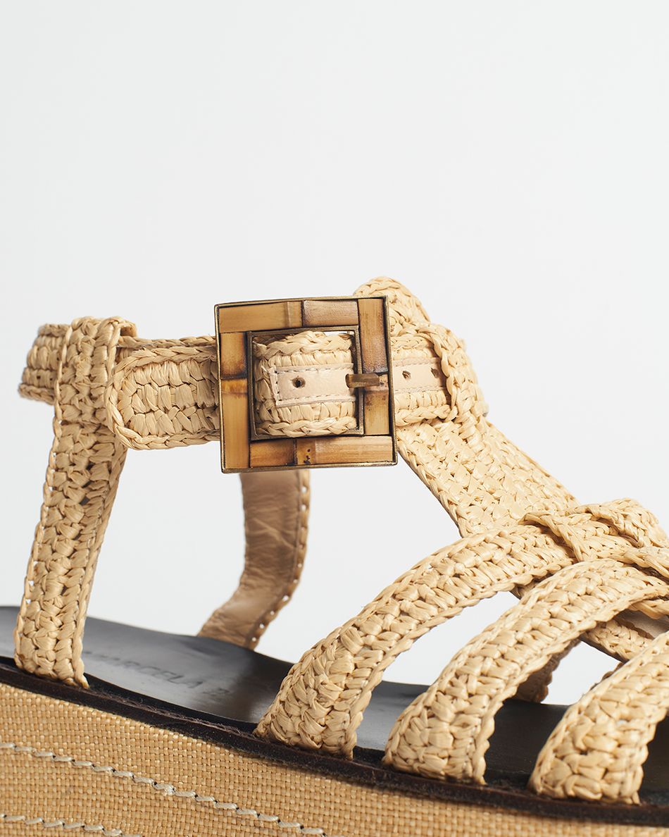 Flatform Lulu Croche Bege